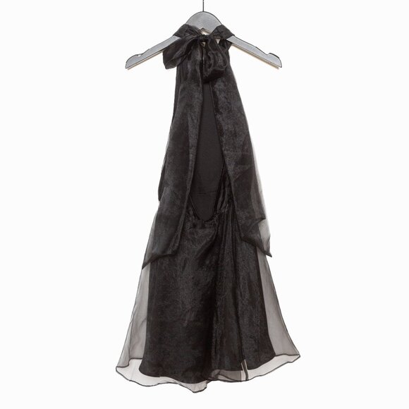 Lovers + Friends Heartbreaker Black Organza Halter Neck Mini Dress - XS - Picture 6 of 13
